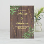 Elegant bruiloft uitnodiging van afbeelding van ho (Staand voorkant)