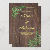 Elegant bruiloft uitnodiging van afbeelding van ho (Voorkant / Achterkant)