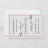 Elegant, bruiloft, verloving uitnodiging, vlinder kaart (Achterkant)