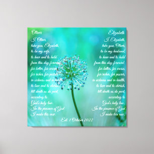 Elegant bruiloft vulbaar Canvas afdrukken