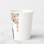 Elegant bruiloft waterverf floral papieren bekers (Links)