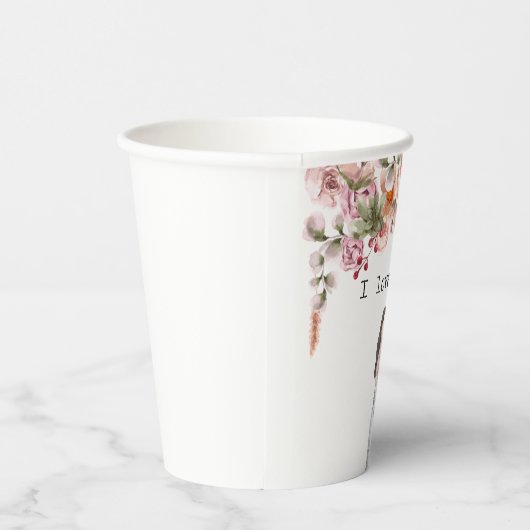 Elegant bruiloft waterverf floral papieren bekers (Rechts)