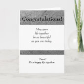 ELEGANT BRUILOFT WENSKAART KAART (Voorkant)