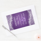 Elegant Bruiloft Wijn Label Mousserende Wave Paars (Envelop)