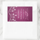 Elegant Bruiloft Wijn Label Shimmering Sterren Ber (Tas)