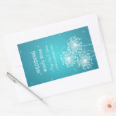 Elegant Bruiloft Wijn Label Zomer Sparkle Turquois (Envelop)