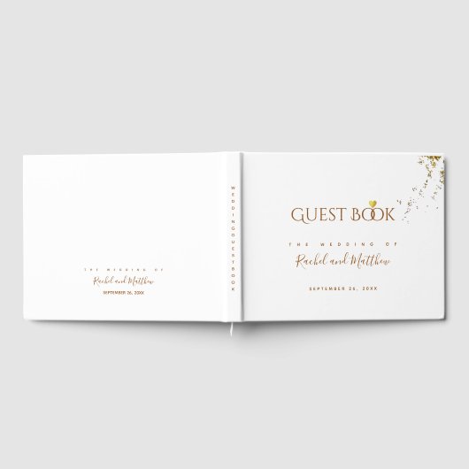 elegant bruiloft witboek gastenboek (Volledig)