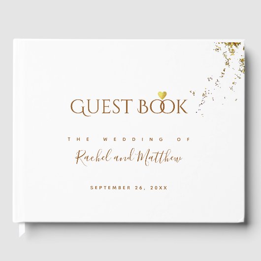 elegant bruiloft witboek gastenboek (Voorkant)