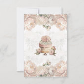 Elegant Bruilofts Thee Feest Bedankkaart (Achterkant)