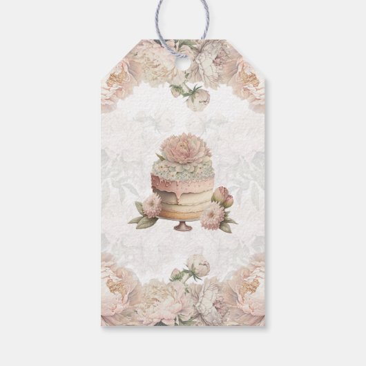 Elegant Bruilofts Thee Feest Cadeaulabel (Achterkant)