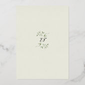 Elegant Bruilofts Theepartij Script Groene Monogra Folie Uitnodiging (Achterkant)