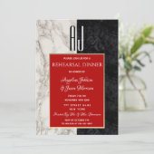 Elegant bruiloftsdiner kaart (Staand voorkant)