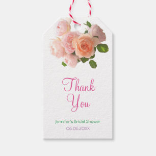 Elegant Bruiloftsfeest Bedankt Script Waterverf Cadeaulabel