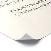 Elegant bruiloftspartijbord met bruine tint poster (Hoek)