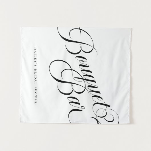 Elegant Bruiloftsshower Boeket Bar Bord Wandkleed (Voorkant (horizontaal))