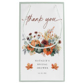 Elegant bruiloftsshowerfavoriet voor herfst klein cadeauzakje (Achterkant)