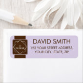 Elegant Bruin aanpasbaar modern minimalistisch Etiket (Insitu)