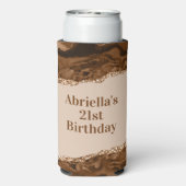 Elegant Bruin Agaat Melanine Thema Koeler (Seltzer Achterkant)