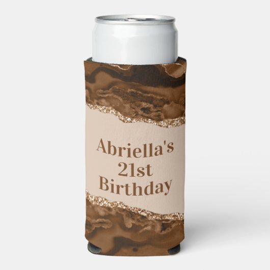 Elegant Bruin Agaat Melanine Thema Koeler (Seltzer Voorkant)