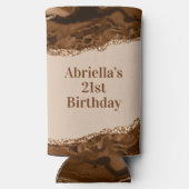 Elegant Bruin Agaat Melanine Thema Koeler (Achterkant)