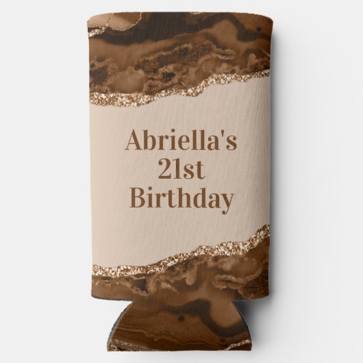 Elegant Bruin Agaat Melanine Thema Koeler (Achterkant)