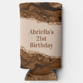 Elegant Bruin Agaat Melanine Thema Koeler (Voorkant)