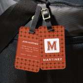 Elegant Bruin Bagagelabel voor Man