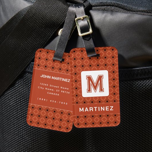 Elegant Bruin Bagagelabel voor Man