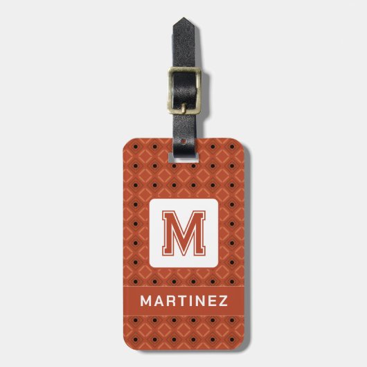 Elegant Bruin Bagagelabel voor Man (Voorkant verticaal)