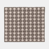 Elegant bruin beige geometrisch patroon fleece deken (Voorkant (Horizontaal))