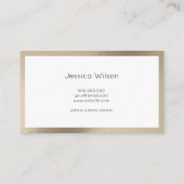 Elegant bruin bladgoud modern visitekaartje (Achterkant)