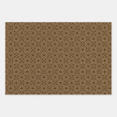 Elegant bruin blauw zwart geometrisch islamitisch  inpakpapier vel (Voorkant)
