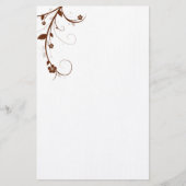 ELEGANT BRUIN BLOEMIG briefpapier (Voorkant)