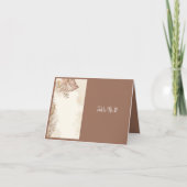 Elegant bruin Boho Neutraal Trouwtafelkaart Bedankkaart (Voorkant)