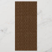 Elegant Bruin  Bruiloft Menu (Achterkant)