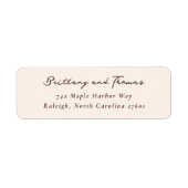 Elegant Bruin Calligrafie Etiket (Voorkant)