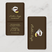 Elegant bruin chocoladecafé visitekaartje (Voorkant / Achterkant)