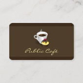 Elegant bruin chocoladecafé visitekaartje (Achterkant)