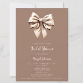 Elegant Bruin Coquette Bow Vrijgezellenfeest Kaart