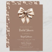 Elegant Bruin Coquette Bow Vrijgezellenfeest Kaart
