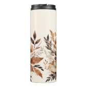 Elegant Bruin en Blush Gepersonaliseerd Thermosbeker (Achterkant)