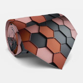 Elegant bruin en grijs Stropdas (Opgerold)