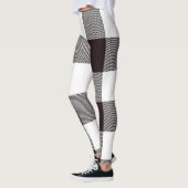 Elegant bruin en wit plaid leggings (Links)