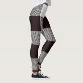 Elegant bruin en wit plaid leggings (Rechts)