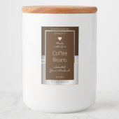 Elegant bruin- en zilververpakkingen voedselcontainer etiket (Voorkant)
