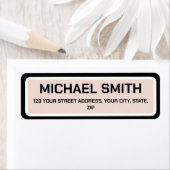 Elegant bruin en zwart Return Address Label (Insitu)
