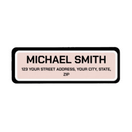 Elegant bruin en zwart Return Address Label