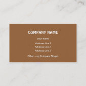 Elegant bruin en zwart Visitekaartje (Achterkant)