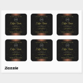 Elegant bruin etiket Gold Soft Glitter Logo (Vel)