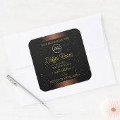 Elegant bruin etiket Gold Soft Glitter Logo (Envelop)